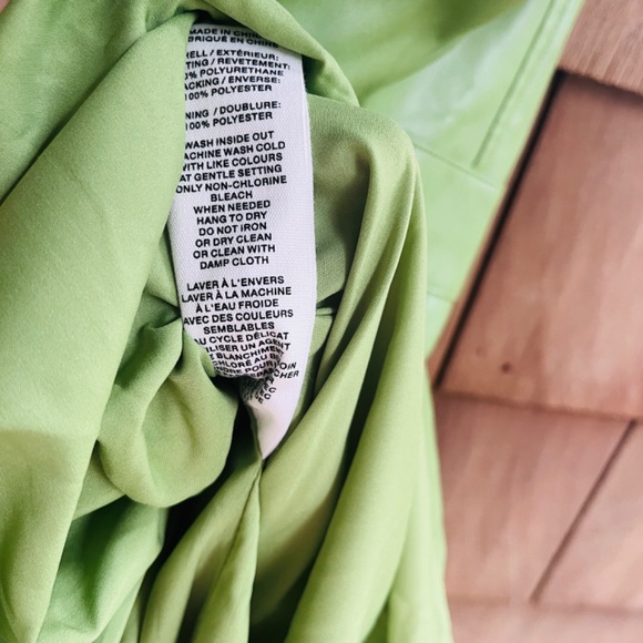 Avec Les Filles Anthropologie Faux Leather Fit & Flare Mini Overall Dress Size 4 - Picture 10 of 12